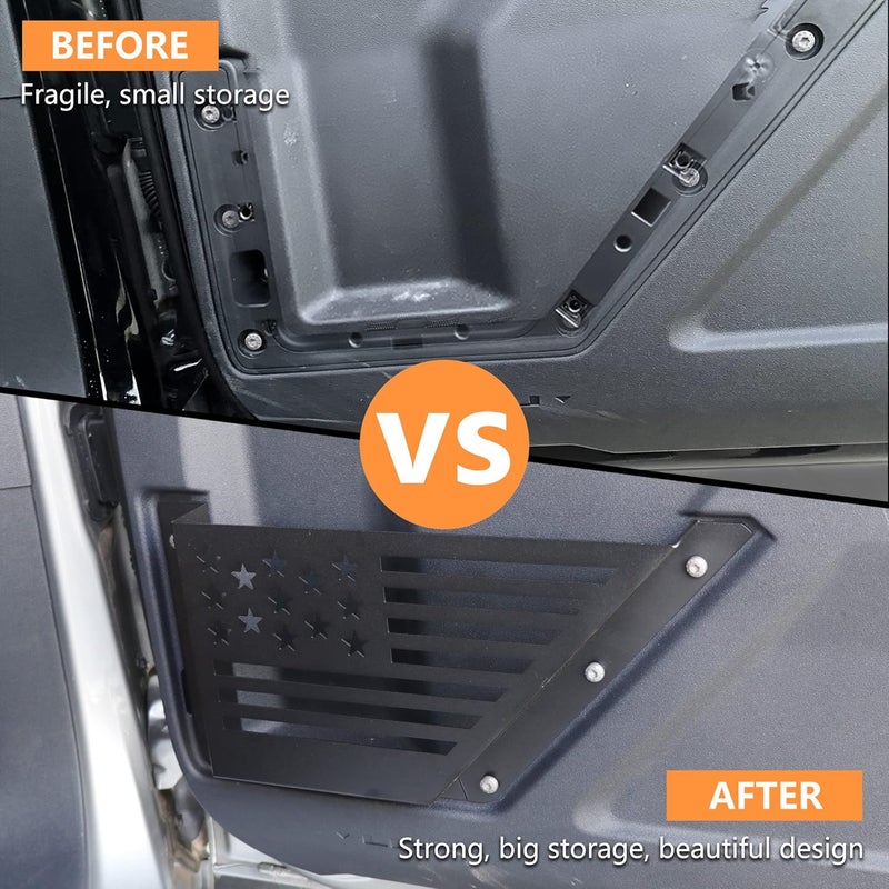 RERPRO Front Door Storage Pockets for Ford Bronco 2021-2023 with American Flag Design - Image 2