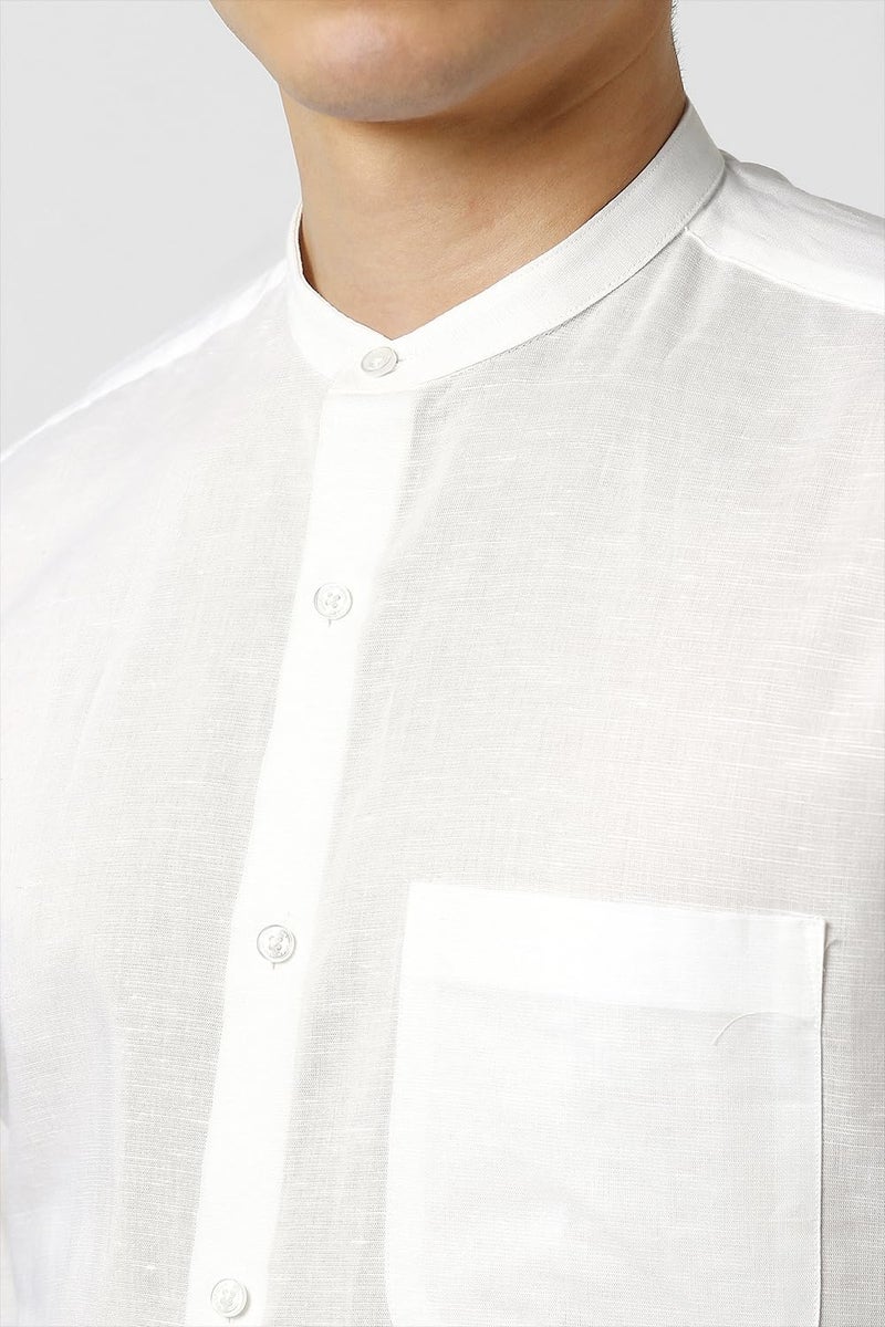 Van Heusen Men's Regular Fit Shirt (VHSFFCUB741554_White - Image 4