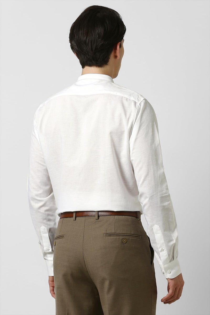 Van Heusen Men's Regular Fit Shirt (VHSFFCUB741554_White - Image 3