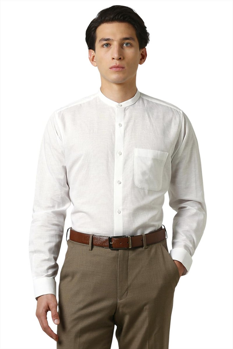 Van Heusen Men's Regular Fit Shirt (VHSFFCUB741554_White - Image 1