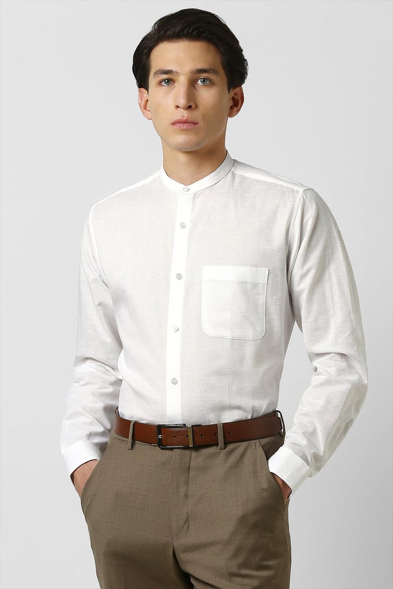 Van Heusen Men's Regular Fit Shirt (VHSFFCUB741554_White - Image 2