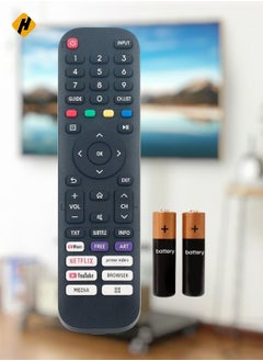 Replacement Remote Control EN2J30H Fit for Hisense Vida Smart TV 2020 32A45GV 40H5G 40A4GV 40A40GV 40A40GMV 40H55G 40A4HV 40A4070GMV 43H6G 43H77G 43V6G 43V6G A60G 43A60H 43A60GMV 43A6010GMV 43A6070GMV with battery