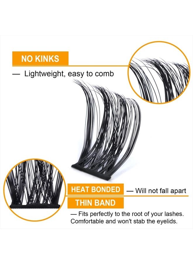 B&qaugen Lash Clusters B05 72 Cluster Lashes Mixed Tray DIY Eyelash Extensions D Curl B&Q LASH Fluffy Individual Eyelash Clusters Extensions DIY at Home (B05,D-8-16MIX) - Image 3