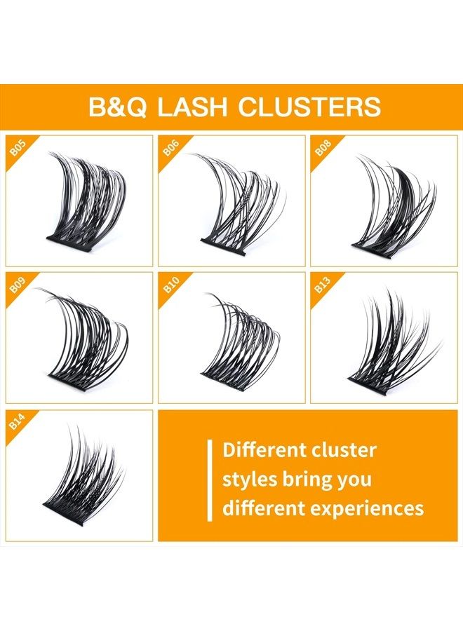 B&qaugen Lash Clusters B05 72 Cluster Lashes Mixed Tray DIY Eyelash Extensions D Curl B&Q LASH Fluffy Individual Eyelash Clusters Extensions DIY at Home (B05,D-8-16MIX) - Image 4