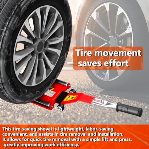 DESEQPT Upgraded Portable Effortless Tire Jack Disassembly Tool, Tire Jack Tool with Roller Plate [Extended Version] - Image 2