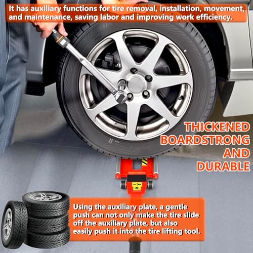DESEQPT Upgraded Portable Effortless Tire Jack Disassembly Tool, Tire Jack Tool with Roller Plate [Extended Version] - Image 3