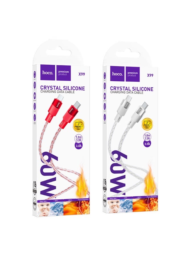 Hoco X99 Crystal Junction 60W PD fast charge Type c - Type c - Image 4