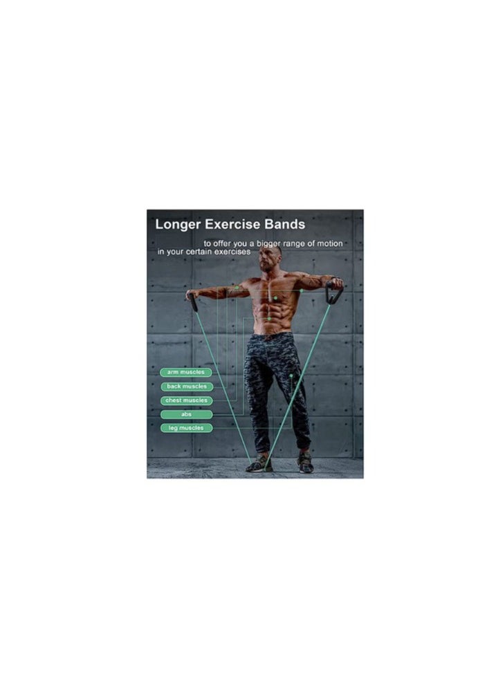 Champion 30 LB Pull String Resistance Exercise Band with Foam Handles – Green  - Image 4