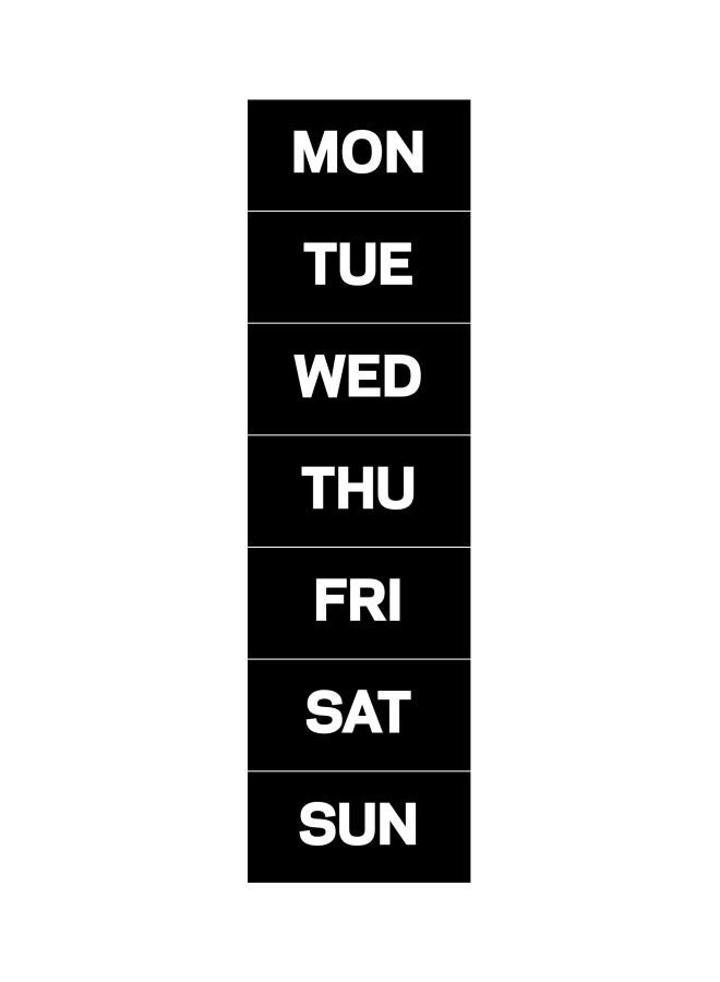 MasterVision Days of The Week Magnets, 1 x 2 Inches Each, 7 Magnets, Black/White - Image 1