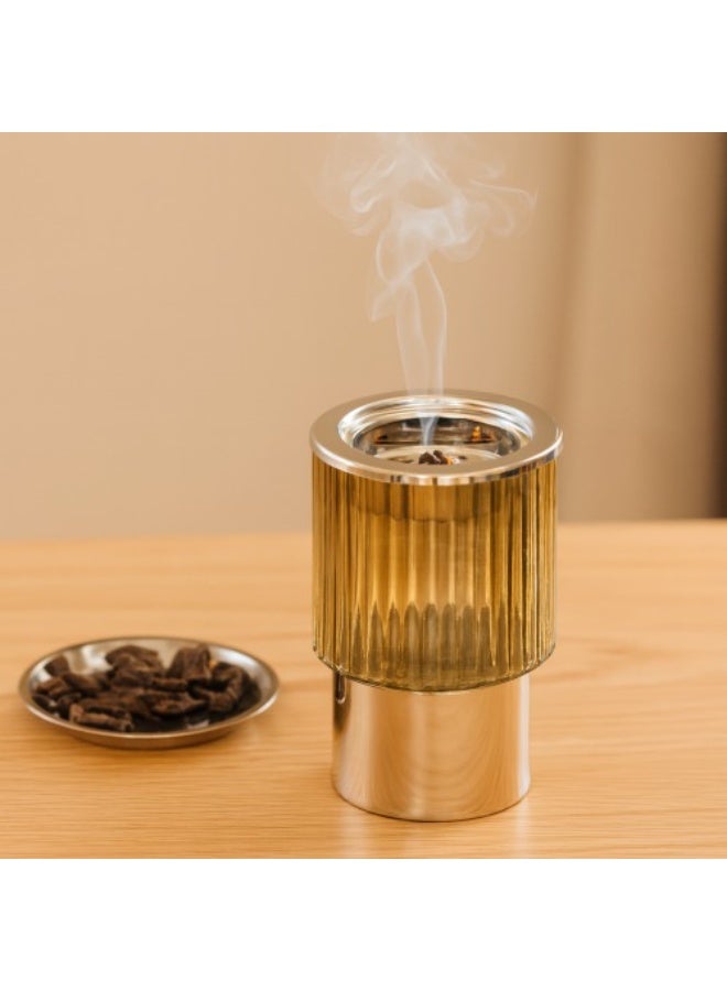DIVA LADY Elegant Golden Glass Incense Burner by DIVA LADY ✨ - Image 1