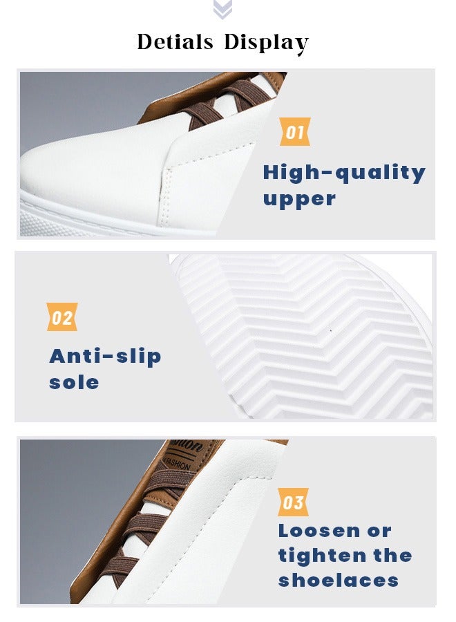 Casual men's leather shoes, non-slip men's leather shoes, versatile no-tie casual men's leather shoes, designed specifically for young and fashionable men.  - Image 5