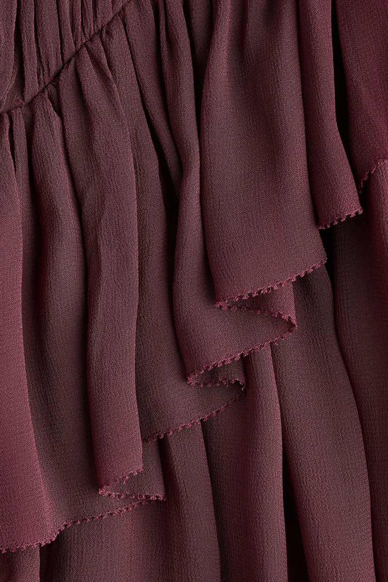 H&M Frill-trimmed chiffon blouse