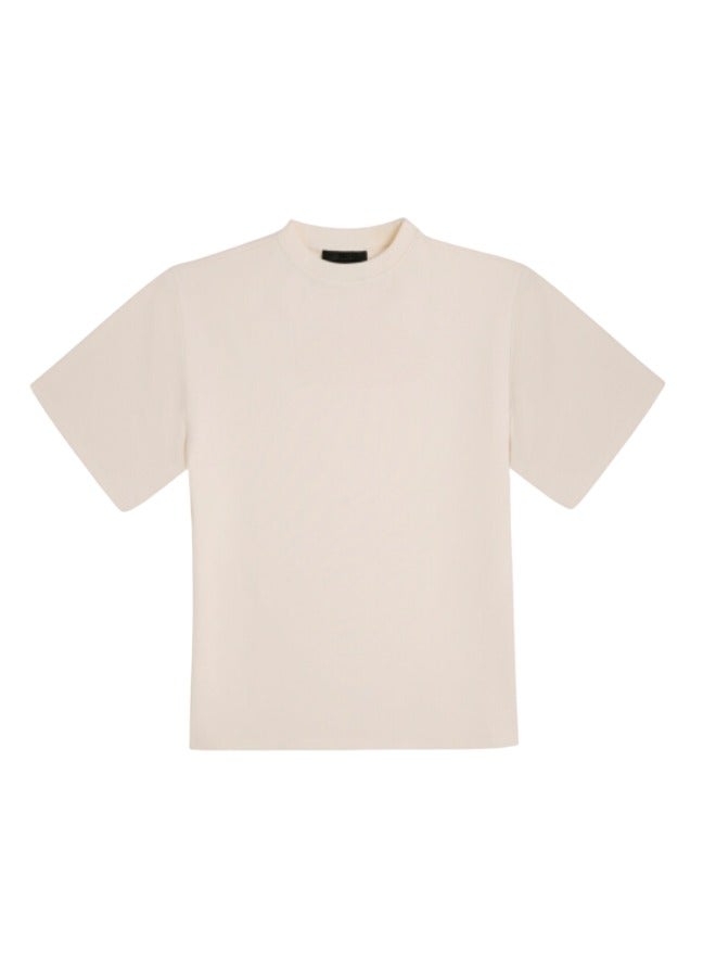 Mei Stylish Unisex Vintage Casual Loose Shoulder Oversize Crew Neck Shaded Short Sleeve T-shirt - Image 3