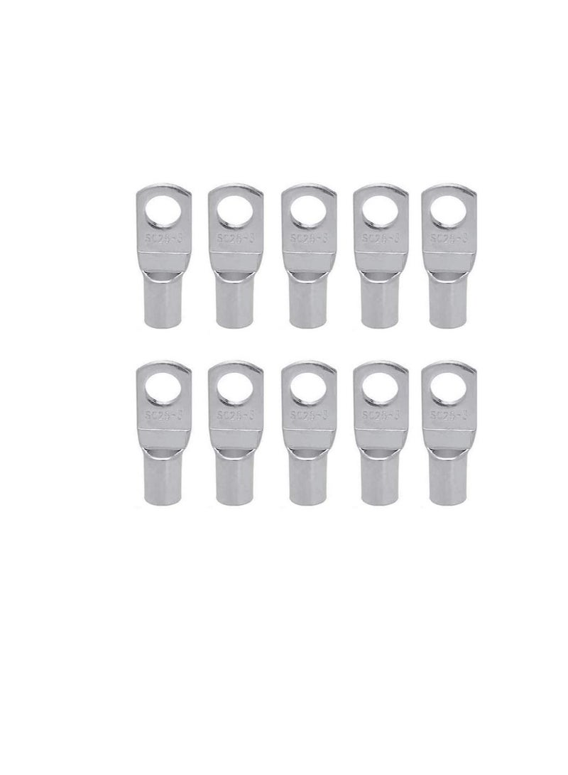 Copper Cable Lugs 10Pcs Set-Wire Terminals, Connector Cable lugs Ring Battery SC Terminals, for Marine, Solar, Automotive, Electric, Home Applications etc (Hole Size 10mm, Cable Size 25mm) - Image 3
