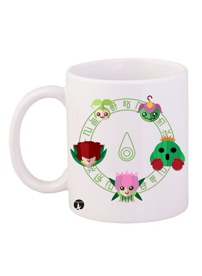 RKN Digimon Printed Mug White/Green 12ounce - Image 1