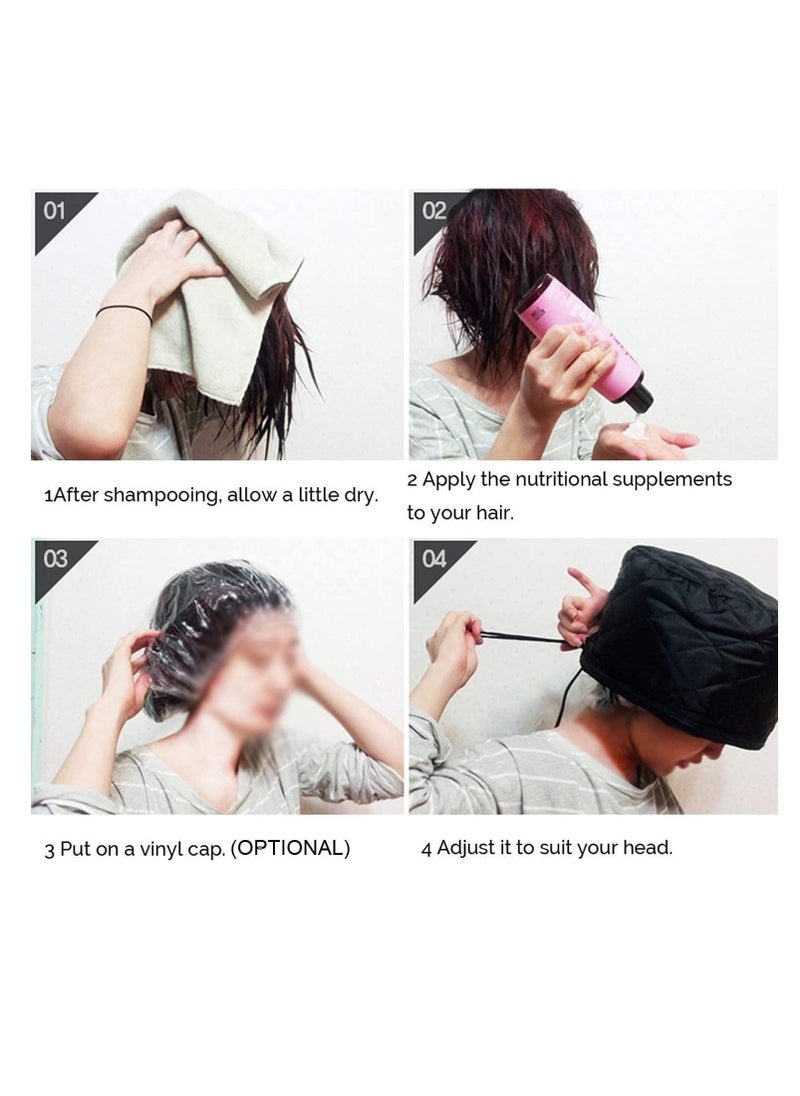 Generic Thermal hair care cap enhances the effectiveness of natural oils and masks thanks to the warm steam that helps open the hair pores  - Image 3