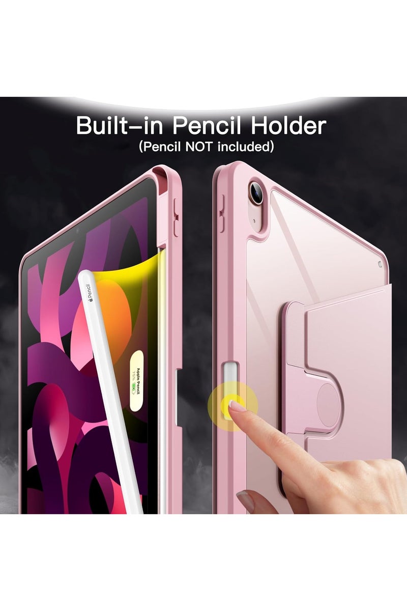 LEDIN Rotating Case for iPad (A16) 11 Generation 11 inch (2025) with Pencil Holder,360 Degree Rotation Protective Stand Slim Cover Clear Back, Auto Wake/Sleep (iPad A16) - Image 5