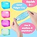 FauKait 3pack Stress Cube Squishy Stress Balls for Adults Kids Fidget Toy for Your Best Mellow and Chill Ice CubesSquare Shape with Filling in Pink Purple Blue 3pcs Cube - Image 3
