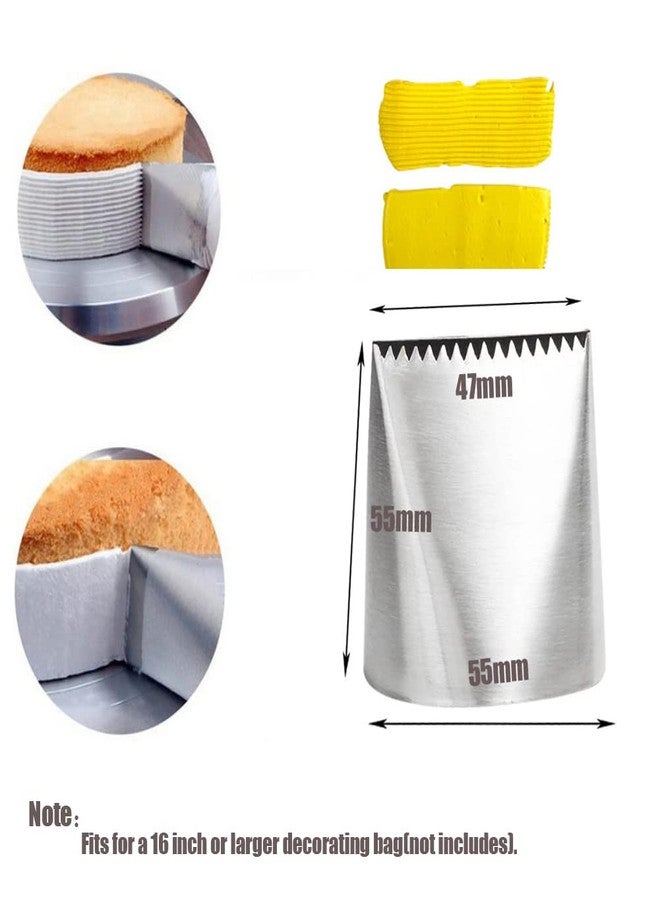 Bmaacye Large Piping Tips for Cake Decorating,Extra Large Icing Tips with Cake Icer Tip,Churro Piping Tip & Closed Star Pastry Tip,Seamless - Image 2