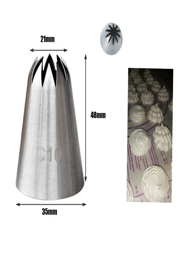 Bmaacye Large Piping Tips for Cake Decorating,Extra Large Icing Tips with Cake Icer Tip,Churro Piping Tip & Closed Star Pastry Tip,Seamless - Image 4