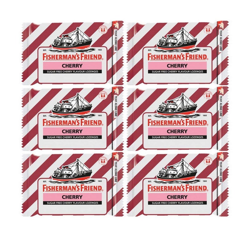 Fisherman's Friend Cherry Sugar-Free Lozenges 25g, (Pack of 6) - Image 1