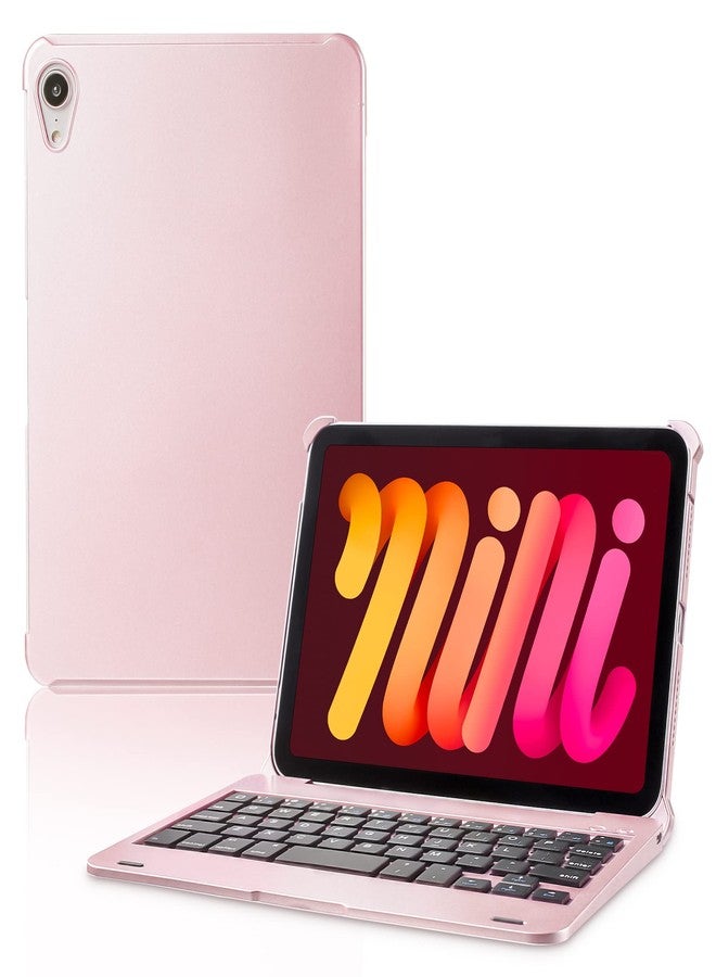 ONHI Ultra-Slim Wireless Keyboard Case for 8.3 inch 2024 iPad Mini 7 and iPad Mini 6, Durable Plastic Alloy Shell, Smart Folio Case with Auto Sleep/Wake Function, Silent Typing Experience (Rose Gold) - Image 1