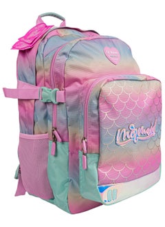 PAUSE Mermaid Backpack 2 Main Compartments and Functional Organizer 17.5"  - Image 2