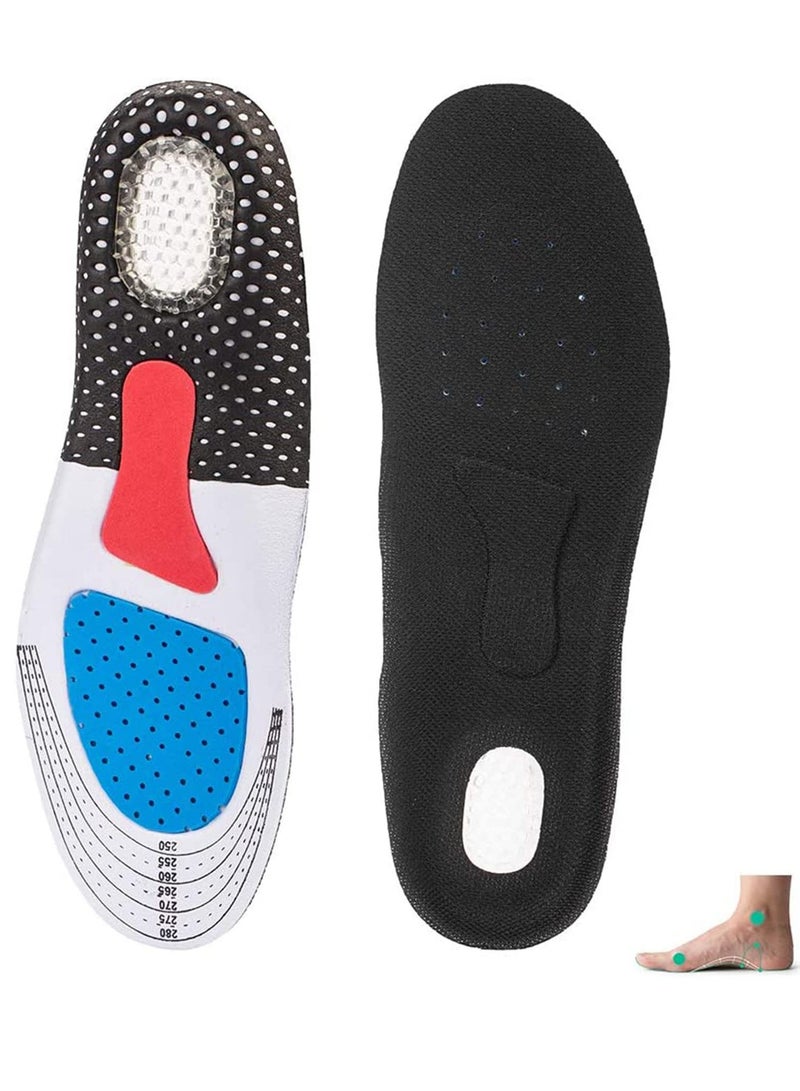 SOLARAE Orthotics Insole Comfortable Plantar Fasciitis Cushioning Arch Supports Shoes Inserts Footbed for Men Women Foot Pain Relieve Flat Feet Gel Bottom Shock Absorption - Image 1