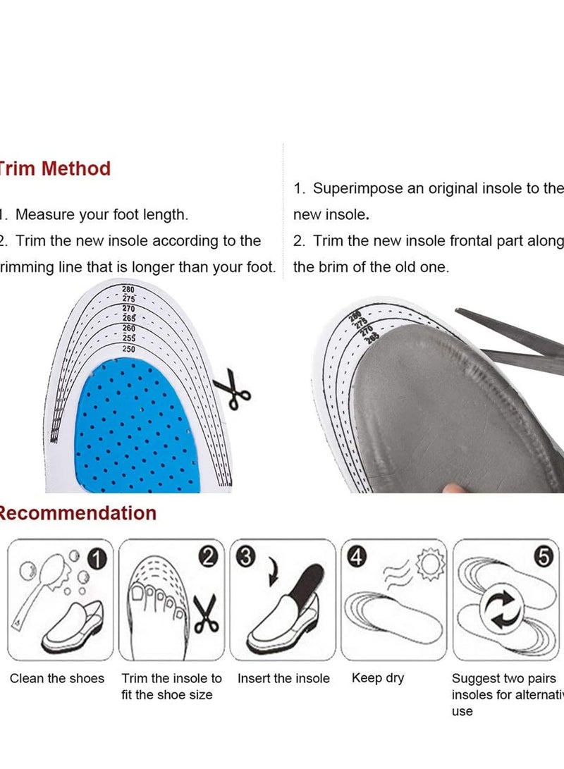 SOLARAE Orthotics Insole Comfortable Plantar Fasciitis Cushioning Arch Supports Shoes Inserts Footbed for Men Women Foot Pain Relieve Flat Feet Gel Bottom Shock Absorption - Image 5