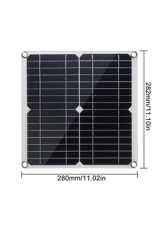 Generic - 20 Watt 12 Volt Solar Panel Kit Monocrystalline Solar Panel + 30A PWM Charge Controller + Battery Clips 22% High-Efficiency for RV Boats Trailer Off-Grid System - Image 1