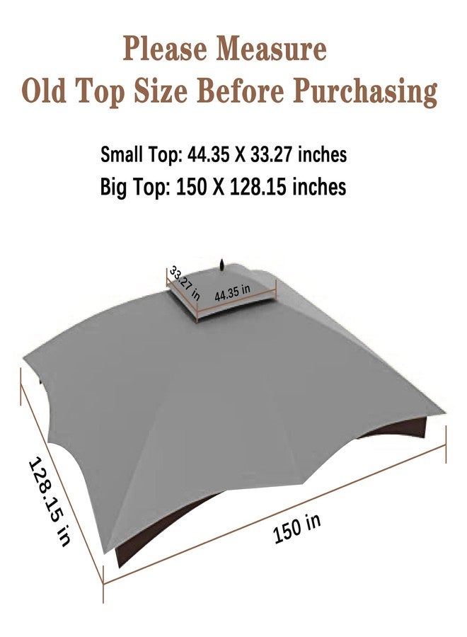 SCOCANOPY Grey Replacement Top for Lowe's Allen Roth 10X12 Gazebo Model #GF-12S004B-1 - Image 4
