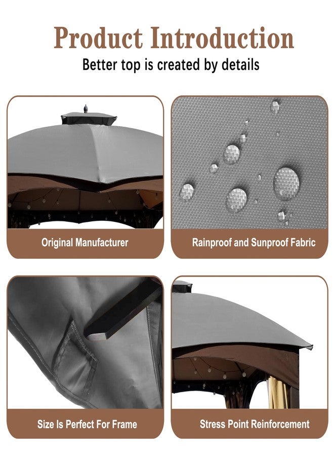 SCOCANOPY Grey Replacement Top for Lowe's Allen Roth 10X12 Gazebo Model #GF-12S004B-1 - Image 5