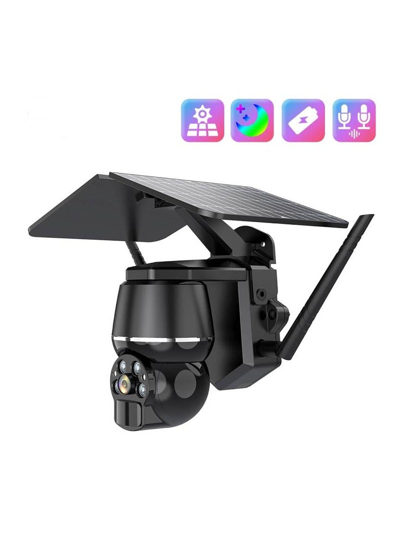 AROAQ 6W Solar 4G/ Wifi CCTV Video Wireless Camera 4x Digital Zoom Motion Detection IP Camera Two-Way Audio Color Night Vision  - Image 1