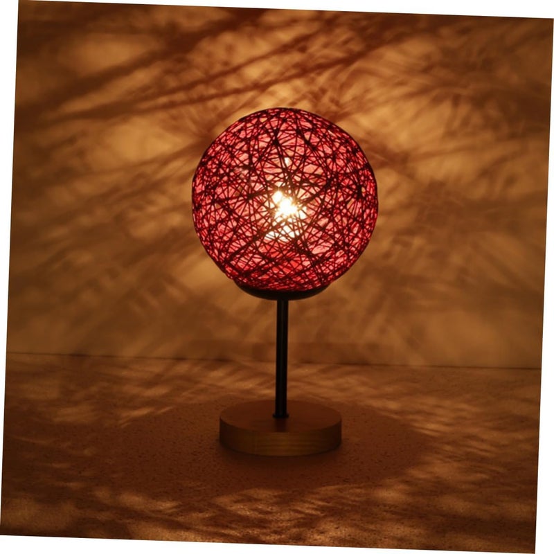 VOSAREA Rattan Table Light Decorative Bedside Lamp for Bedroom Elegant Atmosphere Night Light Durable Home Desk Lamp Stylish Wedding and Living Room Accent - Image 5