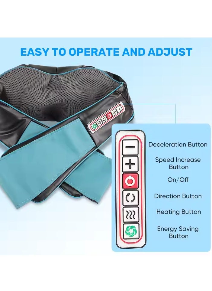 Prime by javaudan Portable Shoulder & Neck Massager with Heat Shiatsu Kneading Pillow for Office Home Car Muscle Pain Relief for Neck Shoulders and Back  - Image 3