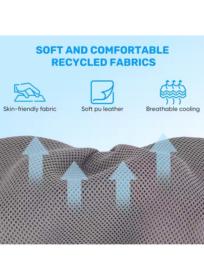 برايم بي جافاودان جهاز تدليك شياتسو كهربائي صغير للرقبة والكتف والرقبة على شكل حرف U للاستخدام المنزلي والسيارة مع ضغط ساخن على الظهر والقدم والخصر والبطن ووسادة اهتزاز حرارية لتخفيف آلام العضلات - Image 4