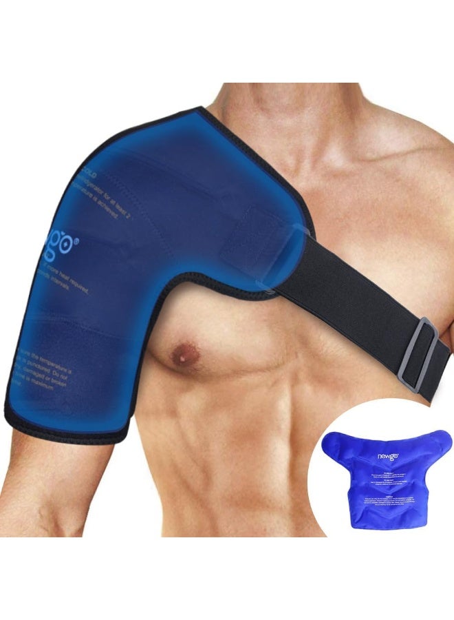 NEWGO حزمة ثلج NEWGO للكتف قابلة لإعادة الاستخدام كم compress ساخن وبارد لإصابات الكفة المدورة، المفاصل المخلعة، التهاب الجراب، التهاب الأوتار، التورم، الكتف المتجمد، الكتف الأيسر أو الأيمن - Image 1