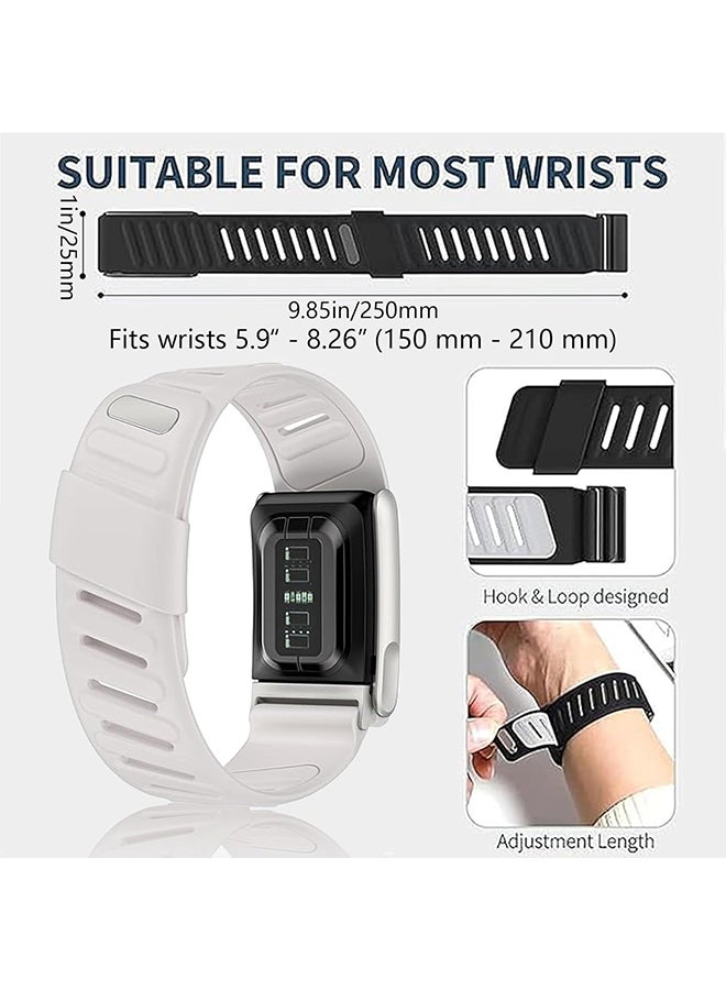 O Ozone Silicone Sport Band for Whoop MG Band|Adjustable,Waterproof Replacement Wrist Strap for Men & Women |Comfortable & Durable Fitness Bands- Beige - Image 2