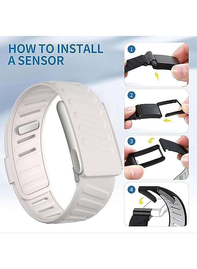 O Ozone Silicone Sport Band for Whoop MG Band|Adjustable,Waterproof Replacement Wrist Strap for Men & Women |Comfortable & Durable Fitness Bands- Beige - Image 3