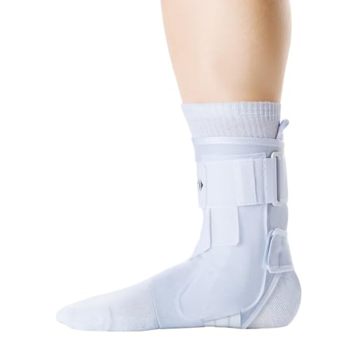 Zamst A1 White Ankle Brace for Sports - Breathable Sports Ankle Support for Men and Women with Adjustable Three Way Straps for Moderate Lateral Ankle Sprain - Right, Large - Image 5