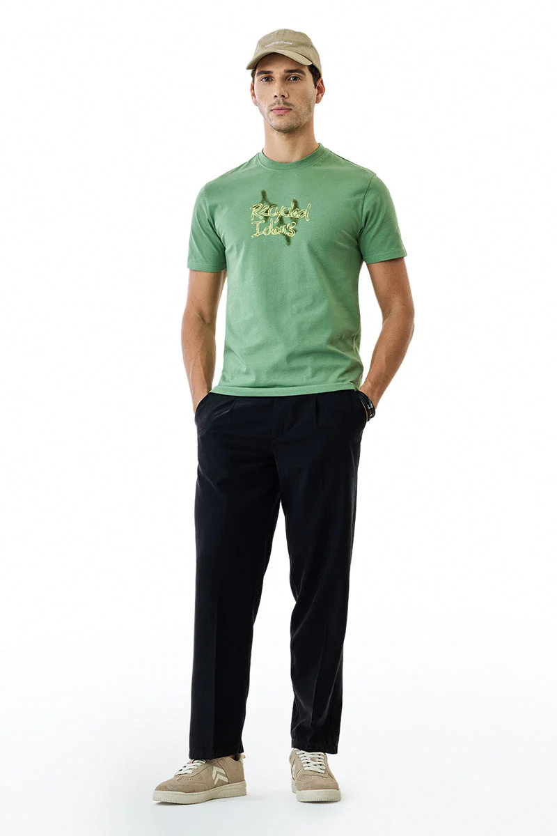 SNITCH Black Relaxed Fit Trousers