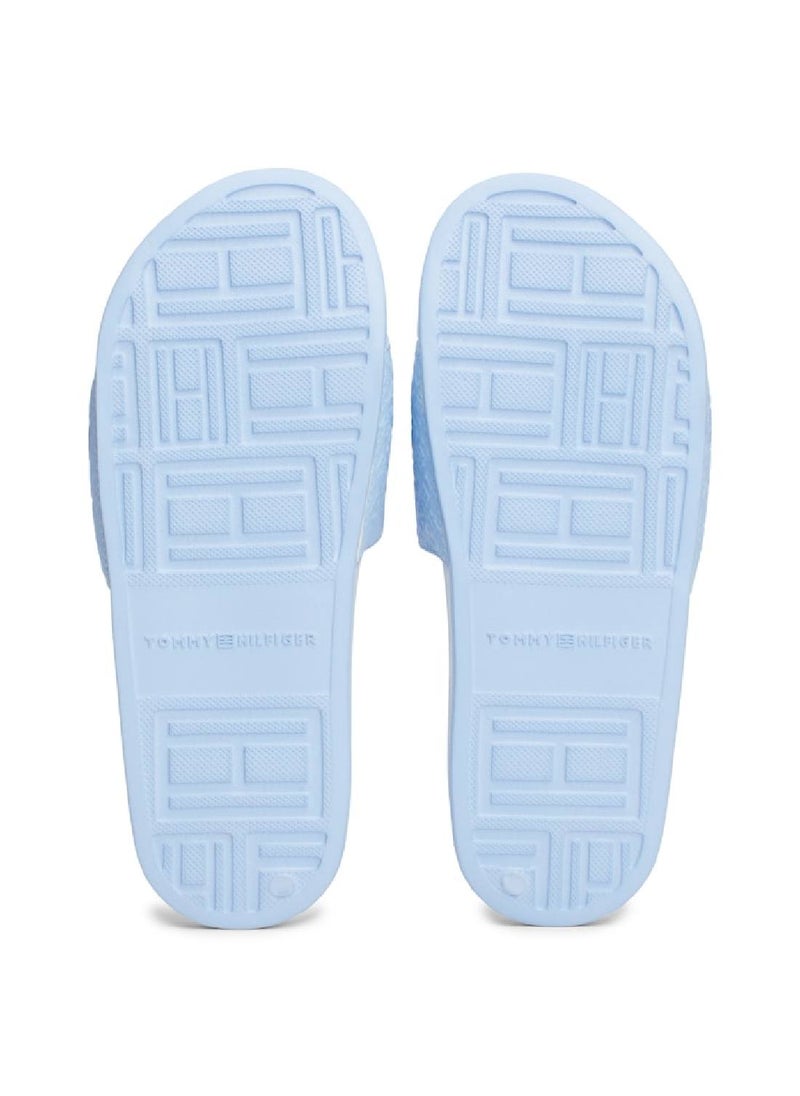 Women's Monogram Pool Slide Flip Flops - Polyester, Blue - pzsku/Z29992A56363557B4ADC8Z/45/_/1724216755/3438ead0-c2c2-4247-a500-82188a8d49f8