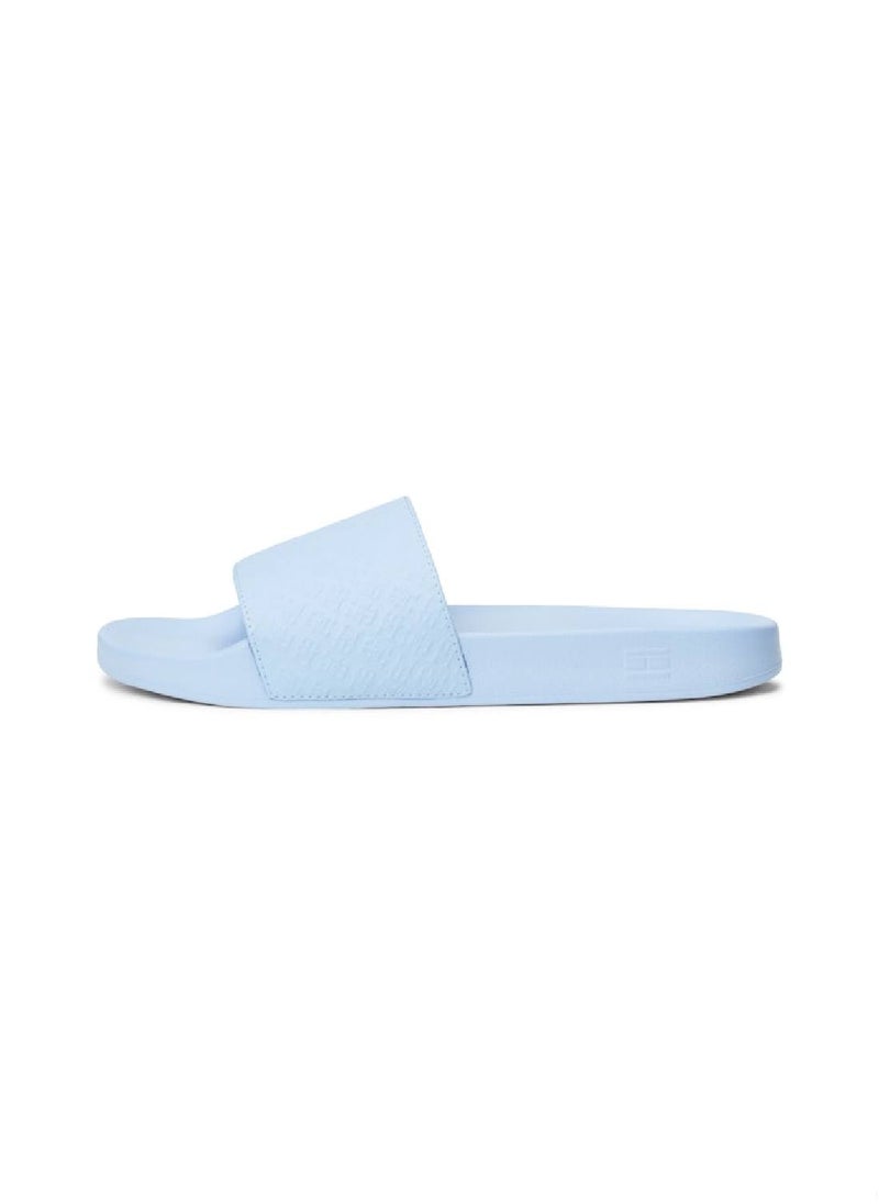 Monogram Pool Slide Flip Flops