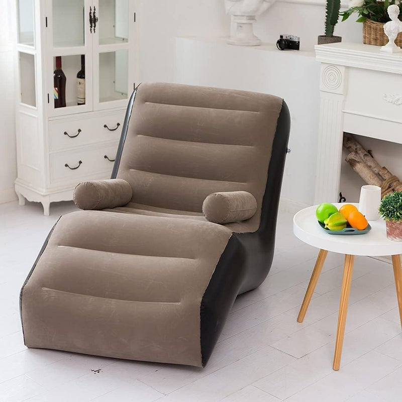 Niralasa Niralasa Inflatable Lazy Sofa Chair with Household air Pump Foldable Lounge Chair with Armrests for Living Room Bedroom OfficeTravel Camping - Image 3