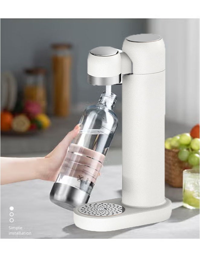 Furtey Sparkling Water Maker Soda Maker Soda Streaming Machine for Carbonating with 1L Carbonating Bottle, Seltzer Fizzy Water Maker, Compatible with Screw-in CO2 Carbonator , Portable Bubble Machine（white）r Carbonating with 1L Carbonating Bottle, Seltzer Fizzy Water Maker, Compatible with Screw-in CO2 Carbonator , Portable Bubble Machine - Image 2