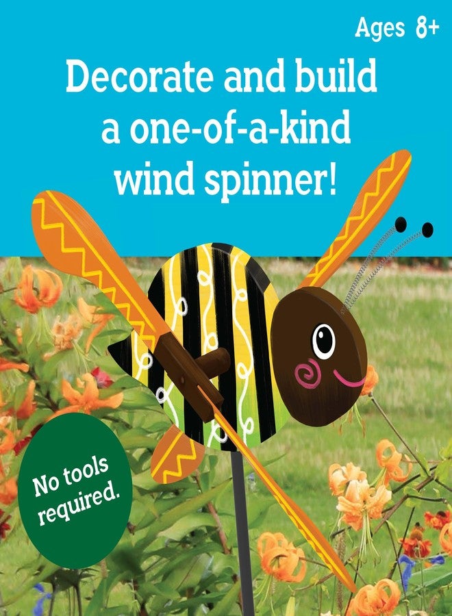 MindWare Make Your Own Bumble Bee Wind Spinner Wood Craft Kit - Build & Decorate for Ages 8 & Up - Image 2