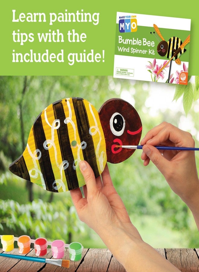 MindWare Make Your Own Bumble Bee Wind Spinner Wood Craft Kit - Build & Decorate for Ages 8 & Up - Image 5