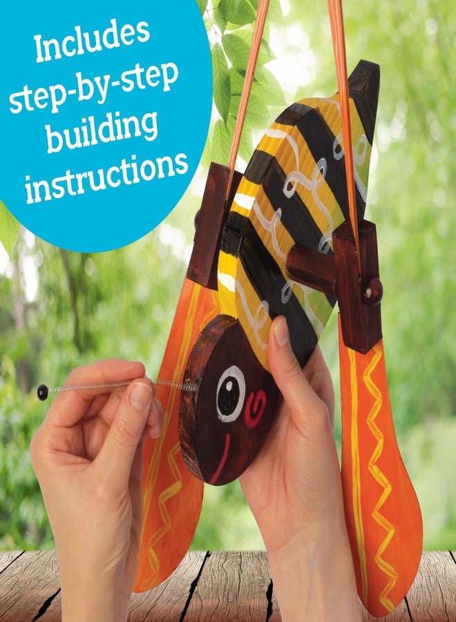 MindWare Make Your Own Bumble Bee Wind Spinner Wood Craft Kit - Build & Decorate for Ages 8 & Up - Image 4