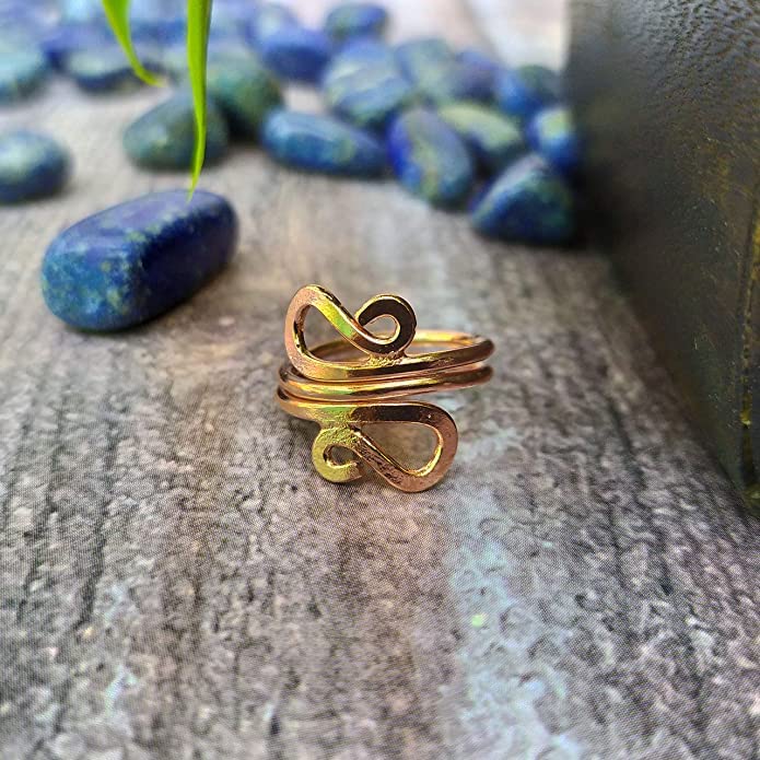 SHINDE EXPORTS Designing Pure Copper magnetic ring for men and women 8mm - Image 3