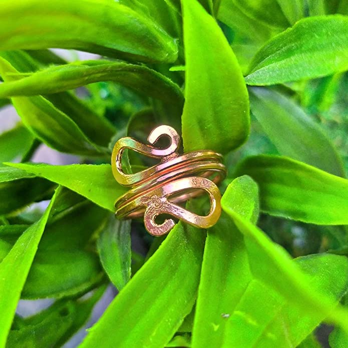 SHINDE EXPORTS Designing Pure Copper magnetic ring for men and women 8mm - Image 4